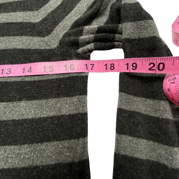 EILEEN FISHER Women Tunic Sweater Pullover Long Sleeve Stripe Sz L Gray Casual - Picture 4 of 10